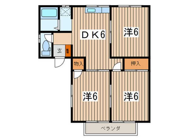 グリーンハイツタナカの物件間取画像